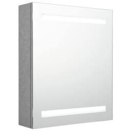 Berkfield Home LED Bathroom Mirror Cabinet Concrete Grey 50x14x60 cm - Size: 50 x 14 x 60 cm - thumbnail 2