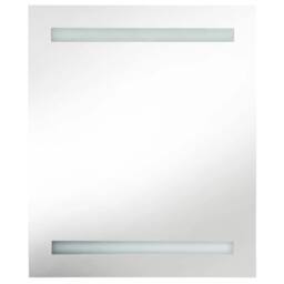 Berkfield Home LED Bathroom Mirror Cabinet Concrete Grey 50x14x60 cm - Size: 50 x 14 x 60 cm - thumbnail 4