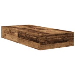 Berkfield Home Storage Bed Frame Old Wood Engineered wood 236.5 x 100 x 31.5 cm in Brown - thumbnail 7