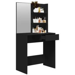 Berkfield Home Modern Dressing Table with Mirror Black 74.5x40x141 cm - thumbnail 5