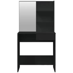 Berkfield Home Modern Dressing Table with Mirror Black 74.5x40x141 cm - thumbnail 6