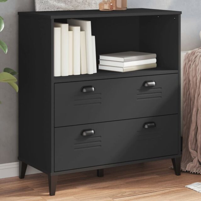 Berkfield Home Bookcase VIKEN Black 80x40x90 cm Engineered Wood - Size: 80 x 40 x 90 cm - image 1