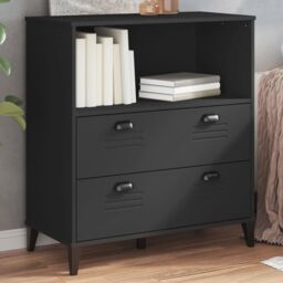 Berkfield Home Bookcase VIKEN Black 80x40x90 cm Engineered Wood - Size: 80 x 40 x 90 cm - thumbnail 1