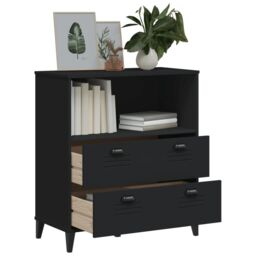 Berkfield Home Bookcase VIKEN Black 80x40x90 cm Engineered Wood - Size: 80 x 40 x 90 cm - thumbnail 4