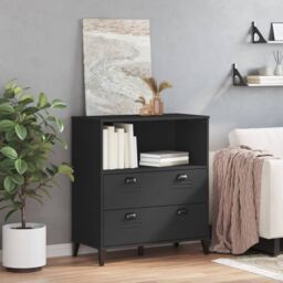 Berkfield Home Bookcase VIKEN Black 80x40x90 cm Engineered Wood - Size: 80 x 40 x 90 cm - thumbnail 3