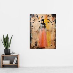 "Artery8 The Bird Queen By Shannon Blacksmith Woman Portrait Raven Blackbirds Emo Extra Large XL Unframed Wall Art Poster Print - Size: W24"" x H32""" - thumbnail 4