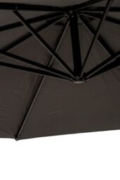 Royalcraft 3m Deluxe Pedal Operated Rotational Cantilever Powder Coated Parasol with Cross Stand in Grey - thumbnail 5