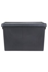 Wham Bam 3 x 62L Stackable Plastic Storage Box & Lid in Black - thumbnail 3