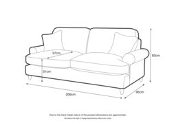 The Great Sofa Company Ezra 3 Seater Textured Velvet Sofa - Scroll Arm in Terracotta - thumbnail 6