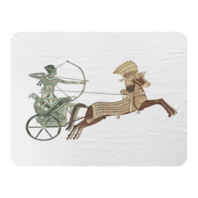 Benjamin Tate Design Pharaoh On War Chariot Blanket in Natural - Size: 120 cm x 150 cm - image 1