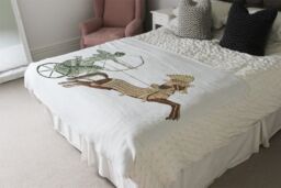 Benjamin Tate Design Pharaoh On War Chariot Blanket in Natural - Size: 120 cm x 150 cm - thumbnail 3