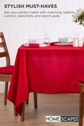Homescapes Seat Pad Luxury 100% Cotton Indoor Outdoor Garden Cushion, Button Tie, 40cm in Red - thumbnail 7
