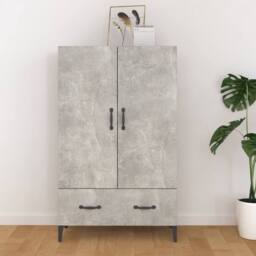 Berkfield Home Highboard Concrete Grey 70x31x115 cm Engineered Wood - Size: 70 x 31 x 115 cm - thumbnail 2