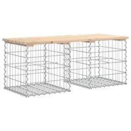 Berkfield Home Garden Bench Gabion Design 103x44x42 cm Solid Wood Pine in Brown - Size: 103 x 44 x 42 cm - thumbnail 5