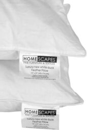 Homescapes White Duck Feather Pillow Pair - thumbnail 6