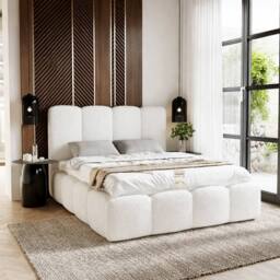 PARADISE BEDS LTD Teddy Fleece Bed Frame Cloud of Boucle, Cream - Size: Double - thumbnail 1