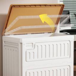 Kelvenix Orange 95L Large Heavy Duty Storage Box - thumbnail 4