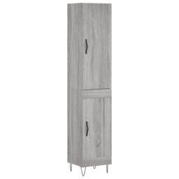 Berkfield Home Highboard Grey Sonoma 34.5x34x180 cm Engineered Wood - thumbnail 2