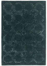 The Rug Shop UK Teal Handmade Geometric Luxurious Easy To Clean Area Rug - Size: 120 cm x 170 cm - thumbnail 6