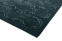 The Rug Shop UK Teal Handmade Geometric Luxurious Easy To Clean Area Rug - Size: 120 cm x 170 cm - thumbnail 2
