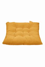Living and Home Set of 4 Comfortable Square Chair Cushions in Yellow - thumbnail 6