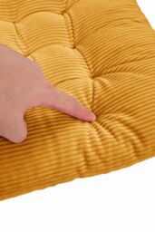 Living and Home Set of 4 Comfortable Square Chair Cushions in Yellow - thumbnail 9