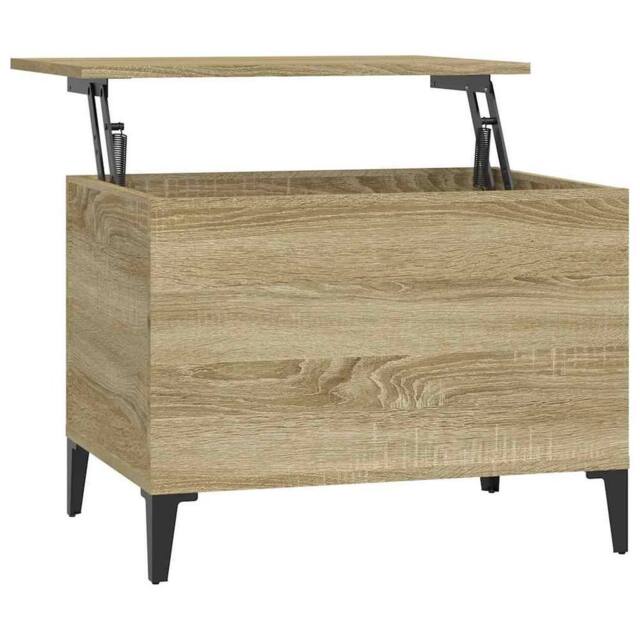Berkfield Home Coffee Table Sonoma Oak 60x44.5x45 cm Engineered Wood in Brown - image 1