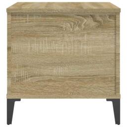 Berkfield Home Coffee Table Sonoma Oak 60x44.5x45 cm Engineered Wood in Brown - thumbnail 8