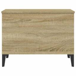 Berkfield Home Coffee Table Sonoma Oak 60x44.5x45 cm Engineered Wood in Brown - thumbnail 7