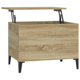 Berkfield Home Coffee Table Sonoma Oak 60x44.5x45 cm Engineered Wood in Brown - thumbnail 1