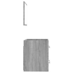 Berkfield Home Stylish Bathroom Cabinet with Mirror Grey Sonoma 41x38.5x48 cm En - thumbnail 7