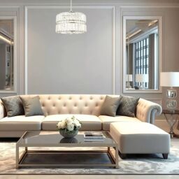 Happy Homewares Modern Chic Double Tier Pendant Shade with Rows of Clear Acrylic Prisms in Silver - thumbnail 7