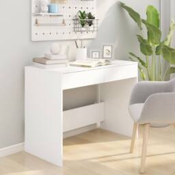 Berkfield Home Sturdy Desk White 101x50x76.5 cm Engineered Wood - thumbnail 1