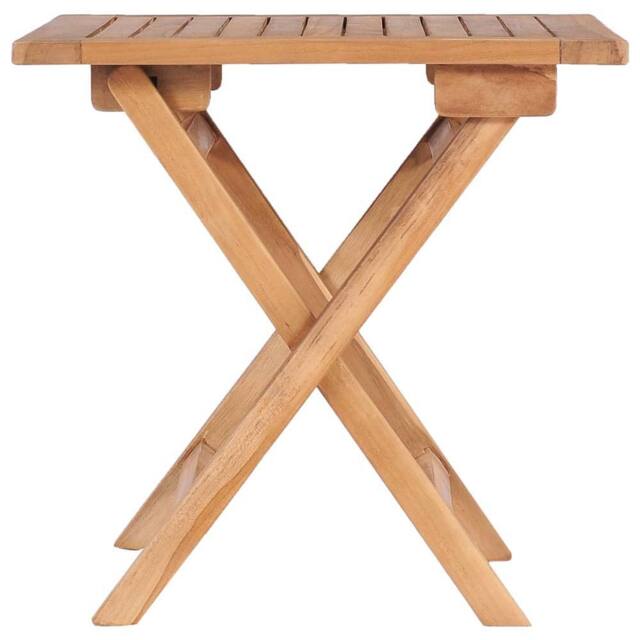 Berkfield Home Folding Garden Table 45x45x45 cm Solid Teak Wood in Brown - Size: 45 x 45 x 45 cm - image 1