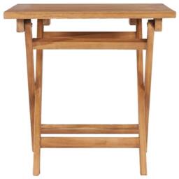 Berkfield Home Folding Garden Table 45x45x45 cm Solid Teak Wood in Brown - Size: 45 x 45 x 45 cm - thumbnail 3