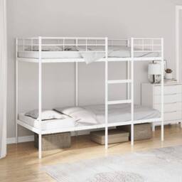 Berkfield Home Bunk Bed without Mattress White 90x190 cm Single Steel - thumbnail 2