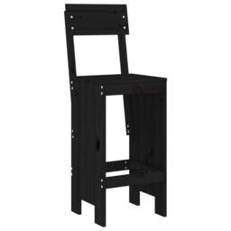 Berkfield Home Beautiful Bar Stools 2 pcs Black 40x48.5x115.5 cm Solid Wood Pine