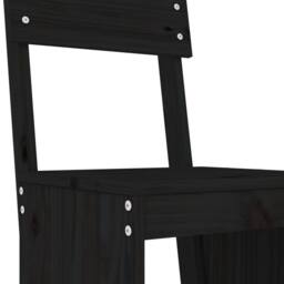 Berkfield Home Beautiful Bar Stools 2 pcs Black 40x48.5x115.5 cm Solid Wood Pine - thumbnail 7