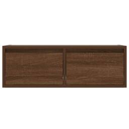 Berkfield Home TV Cabinet with LED Lights Brown Oak 75x35.5x25 cm - thumbnail 7