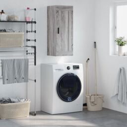 Berkfield Home Wall Mounted Cabinet Grey Sonoma 34.5x34x90 cm Engineered Wood - thumbnail 1