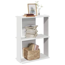 Berkfield Home Bookcase 3-Tier White 60x30x80 cm Engineered Wood - Size: 60 x 30 x 80 cm - thumbnail 1