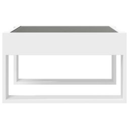 Berkfield Home Coffee Table with Infinity LED White 50x53x30 cm - Size: 50 x 53 x 30 cm - thumbnail 6