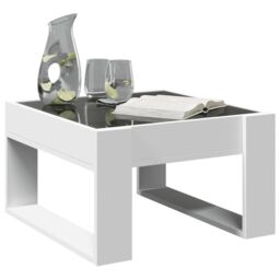 Berkfield Home Coffee Table with Infinity LED White 50x53x30 cm - Size: 50 x 53 x 30 cm - thumbnail 5