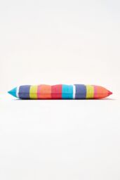 Homescapes 4 Pack Seat Pads Cotton Multi Striped Indoor Outdoor Garden Cushion, 40cm - Size: 40 cm x 40 cm - thumbnail 5
