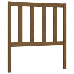 Berkfield Home Beautiful Bed Headboard Honey Brown 81x4x100 cm Solid Wood Pine - Size: 81 x 4 x 100 cm - thumbnail 3