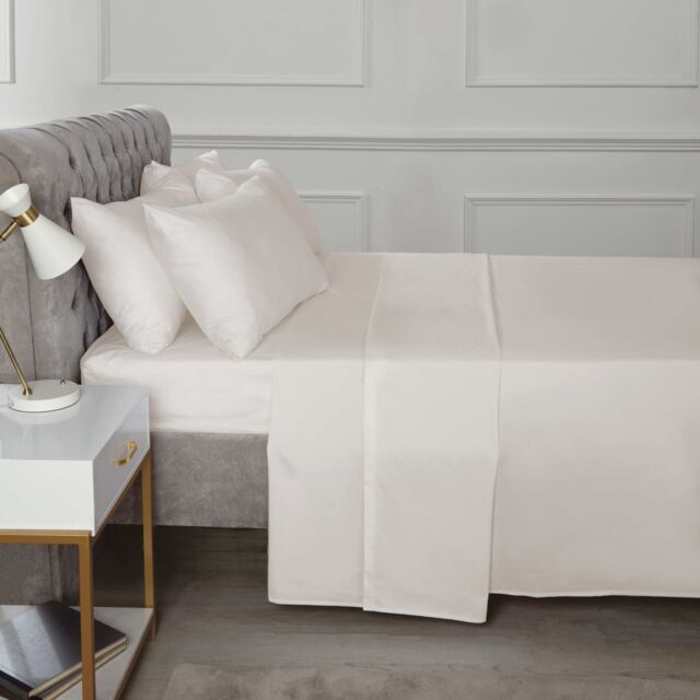 Rapport Home TH Percale Flat Sheet in Cream - Size: Super King - image 1