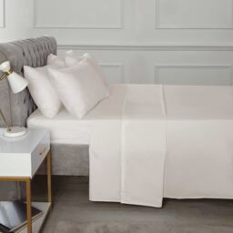 Rapport Home TH Percale Flat Sheet in Cream - Size: Super King - thumbnail 1