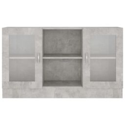Berkfield Home Vitrine Cabinet Concrete Grey 120x30.5x70 cm Engineered Wood - thumbnail 6