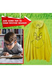 The Grinch Hooded Fleece Blanket in Yellow - thumbnail 3