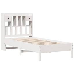 Berkfield Home Bookcase Bed without Mattress White 90x190 cm Single Solid Wood Pine - thumbnail 3